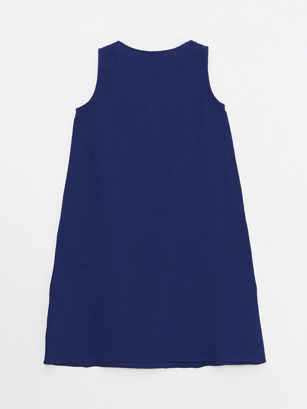 LCW Grace Crew Neck Straight Sleeveless A-Line Cotton Women's Dress -S2K197Z8-E1J