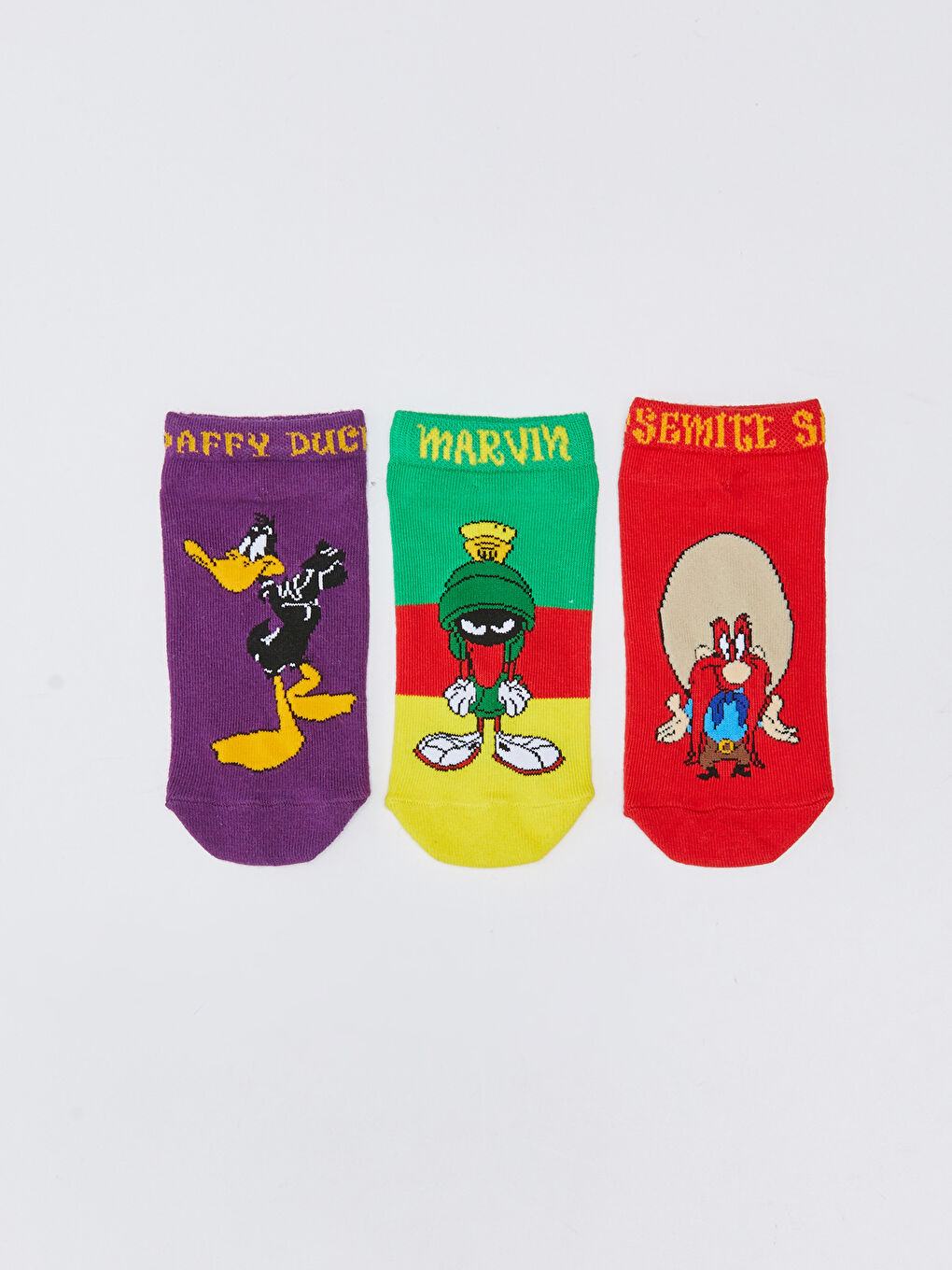 Looney Tunes Patterned Boys Booties Socks 3 Pack-1