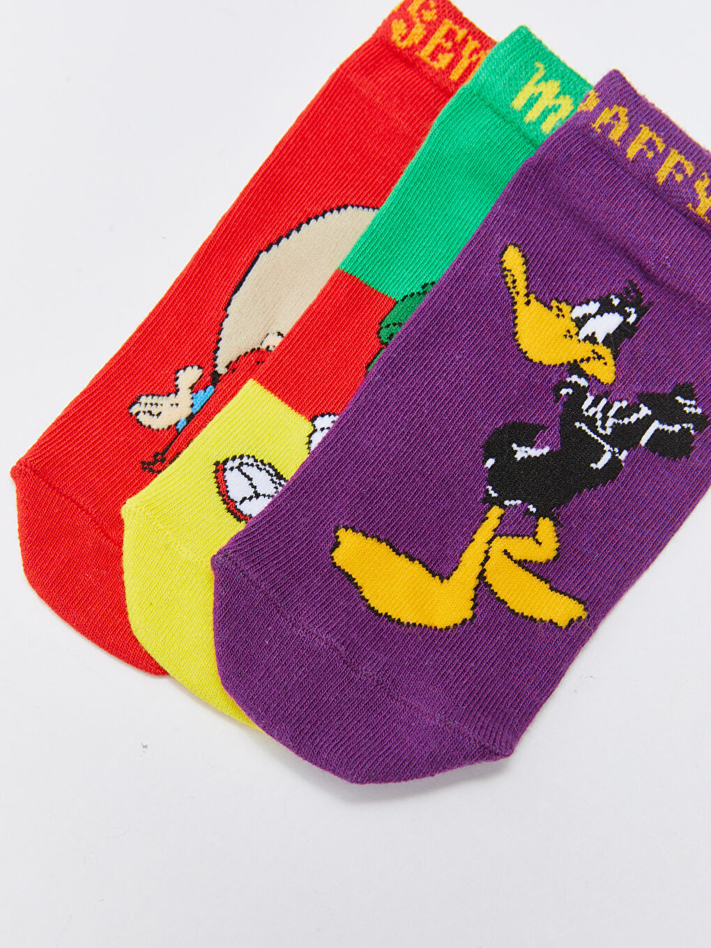 Looney Tunes Patterned Boys Booties Socks 3 Pack-3