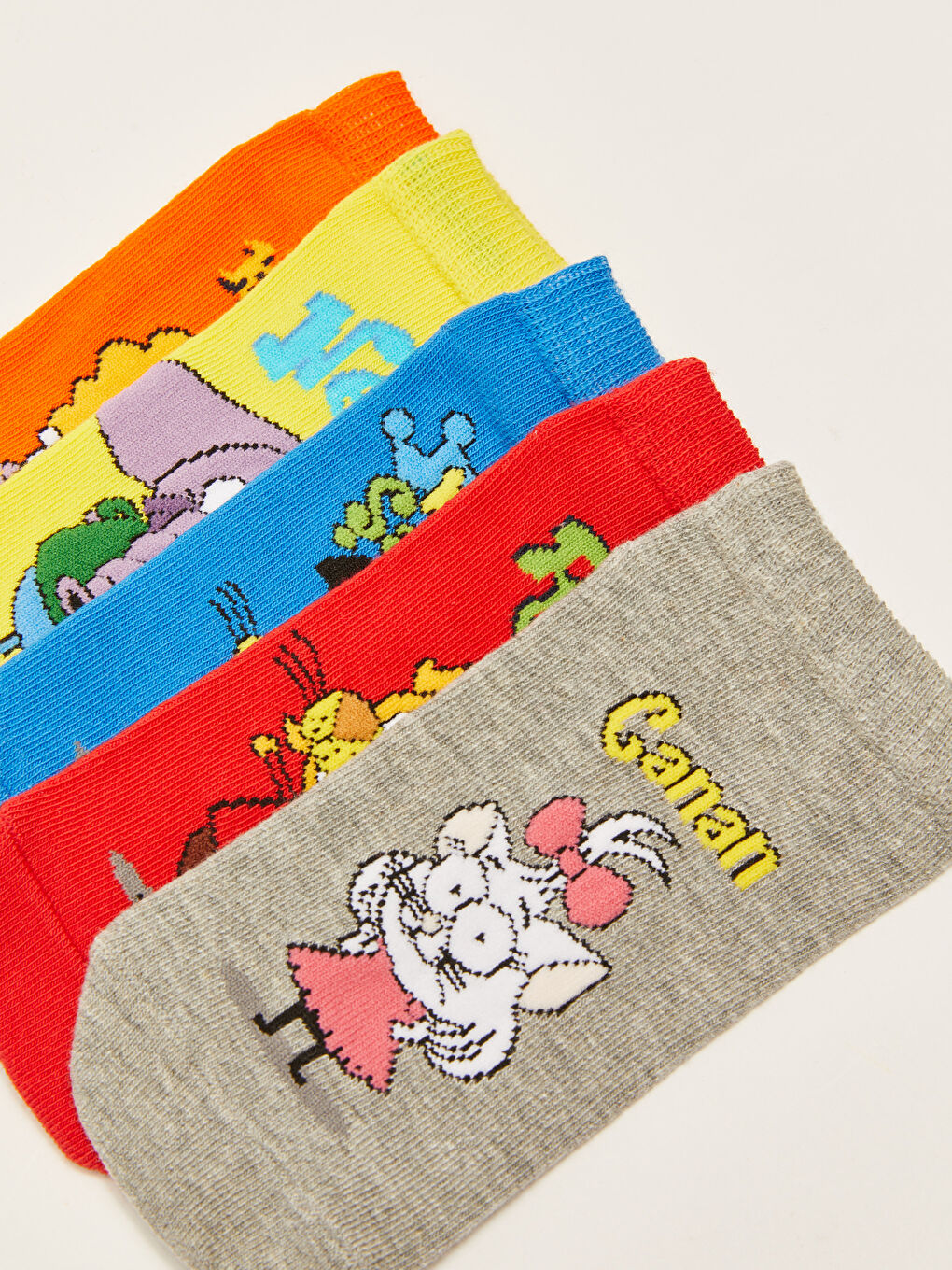 Karışık Kral Şakir Desenli Erkek Çocuk Patik Çorap 5'li-2