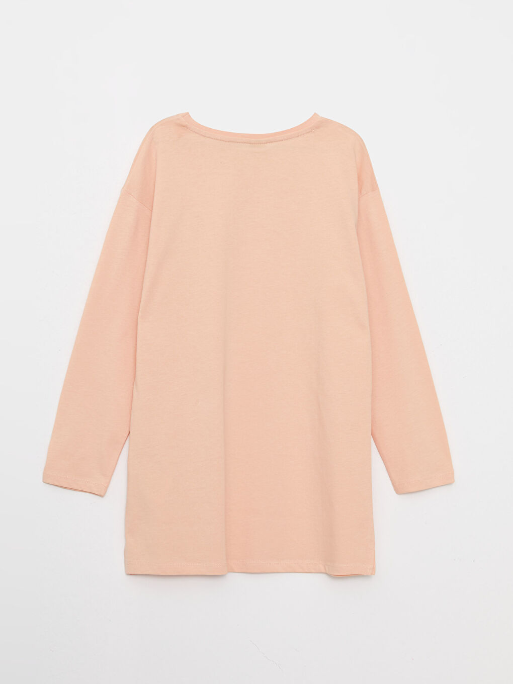 მრგვალი საყელო ნაბეჭდი გრძელმკლავიანი გოგონებისთვის ტუნიკა-1