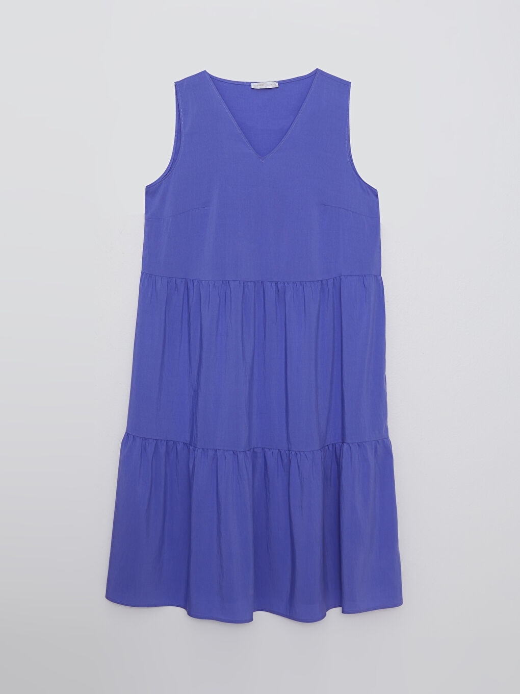 V Neck Straight Sleeveless Poplin Women Dress -S2K261Z8-SGF