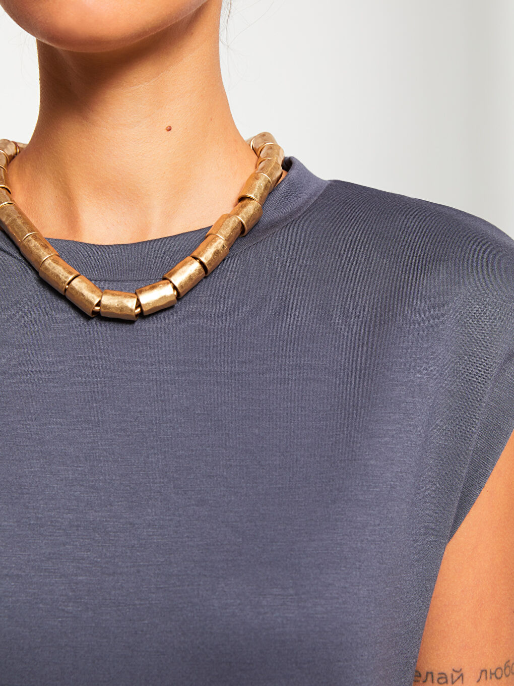 Bisiklet Yaka Düz Kolsuz Viskon Kadın Elbise-3