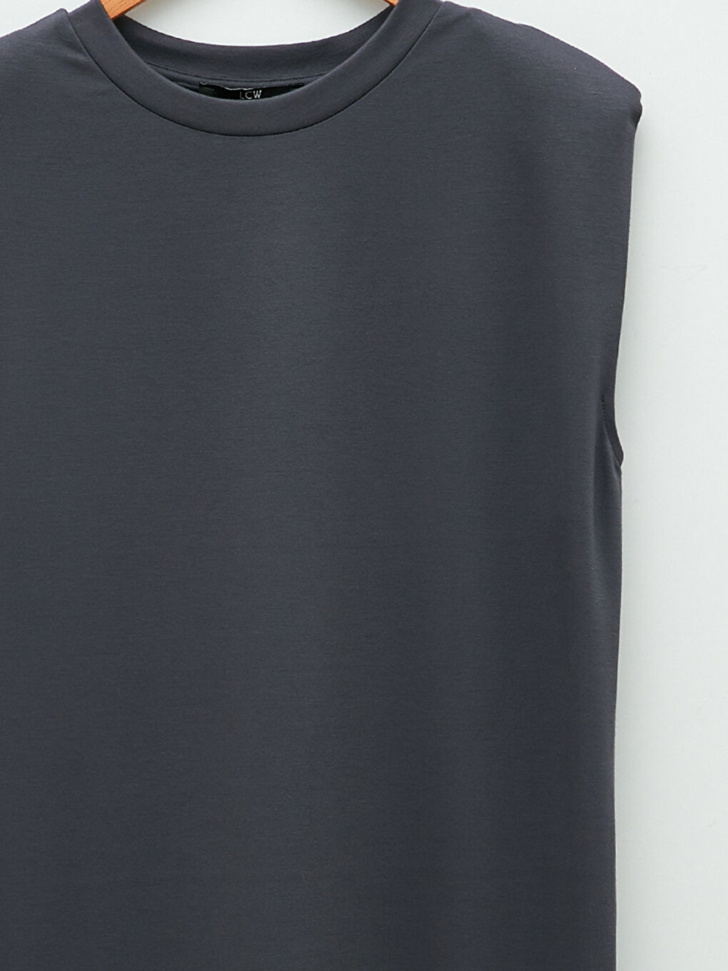 Bisiklet Yaka Düz Kolsuz Viskon Kadın Elbise-7