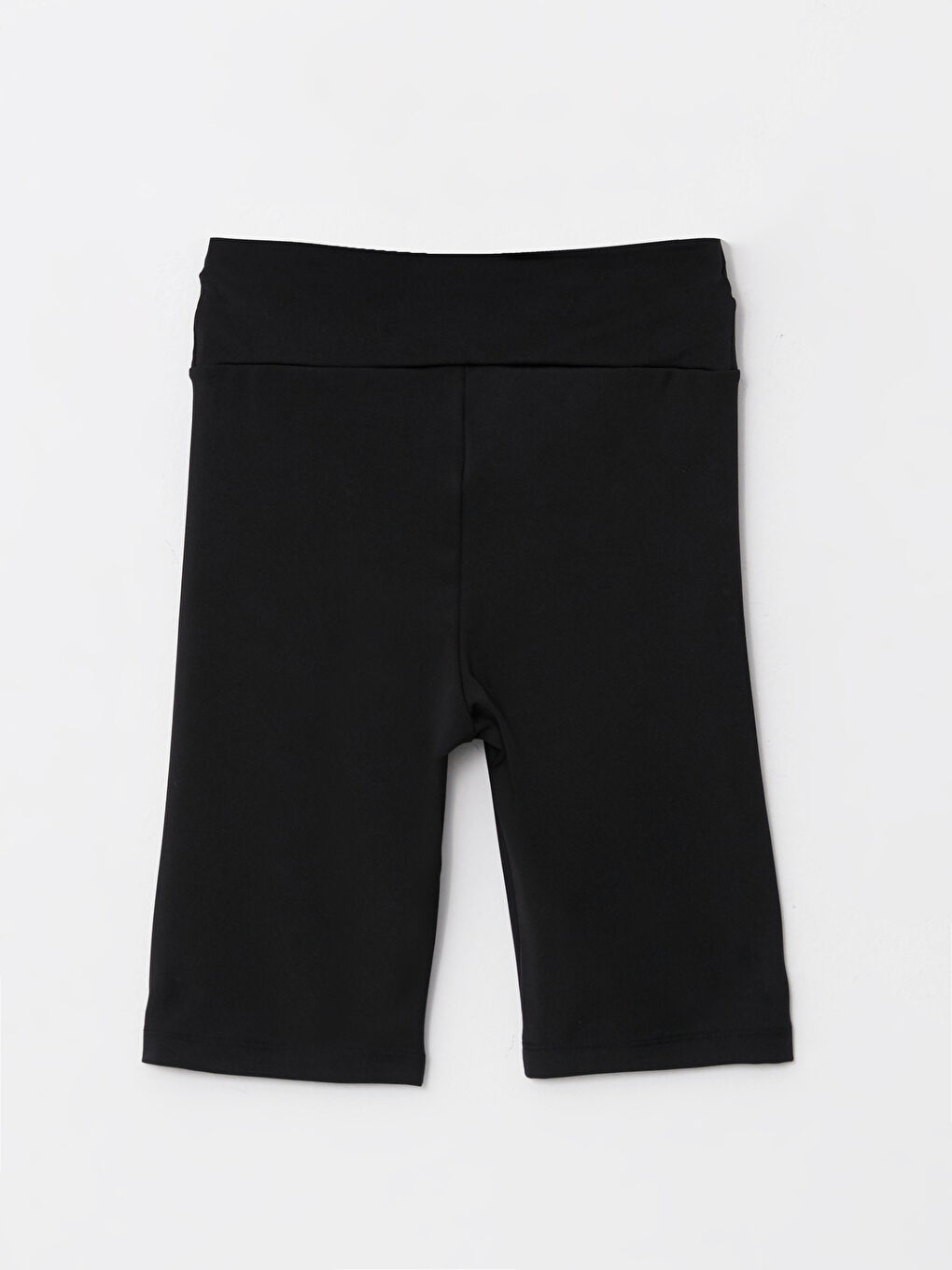 Kadın Beli Lastikli Düz Şort Tayt-6