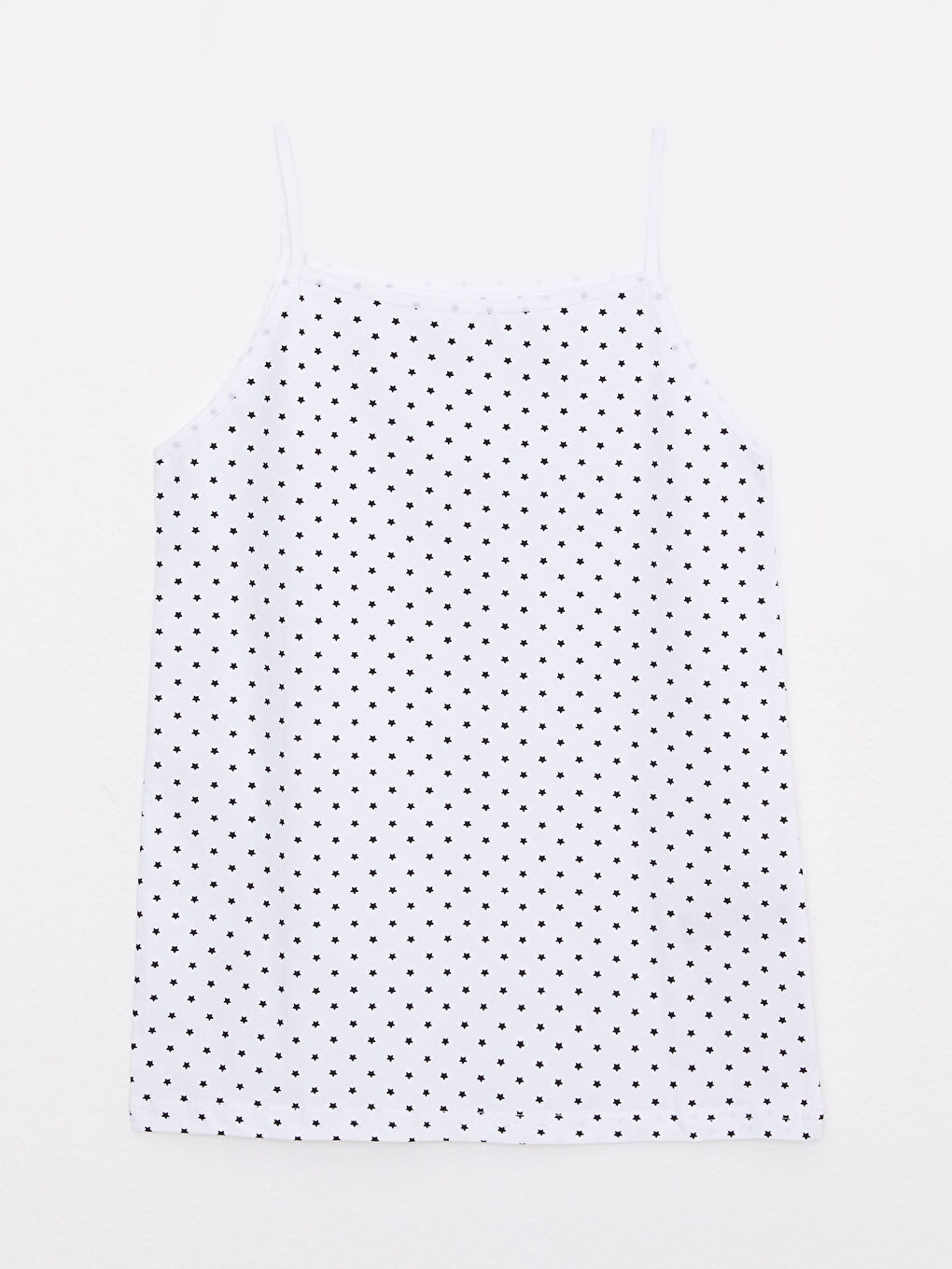 Square Collar Printed Strap Cotton Girls' Tank Top and Panties-1