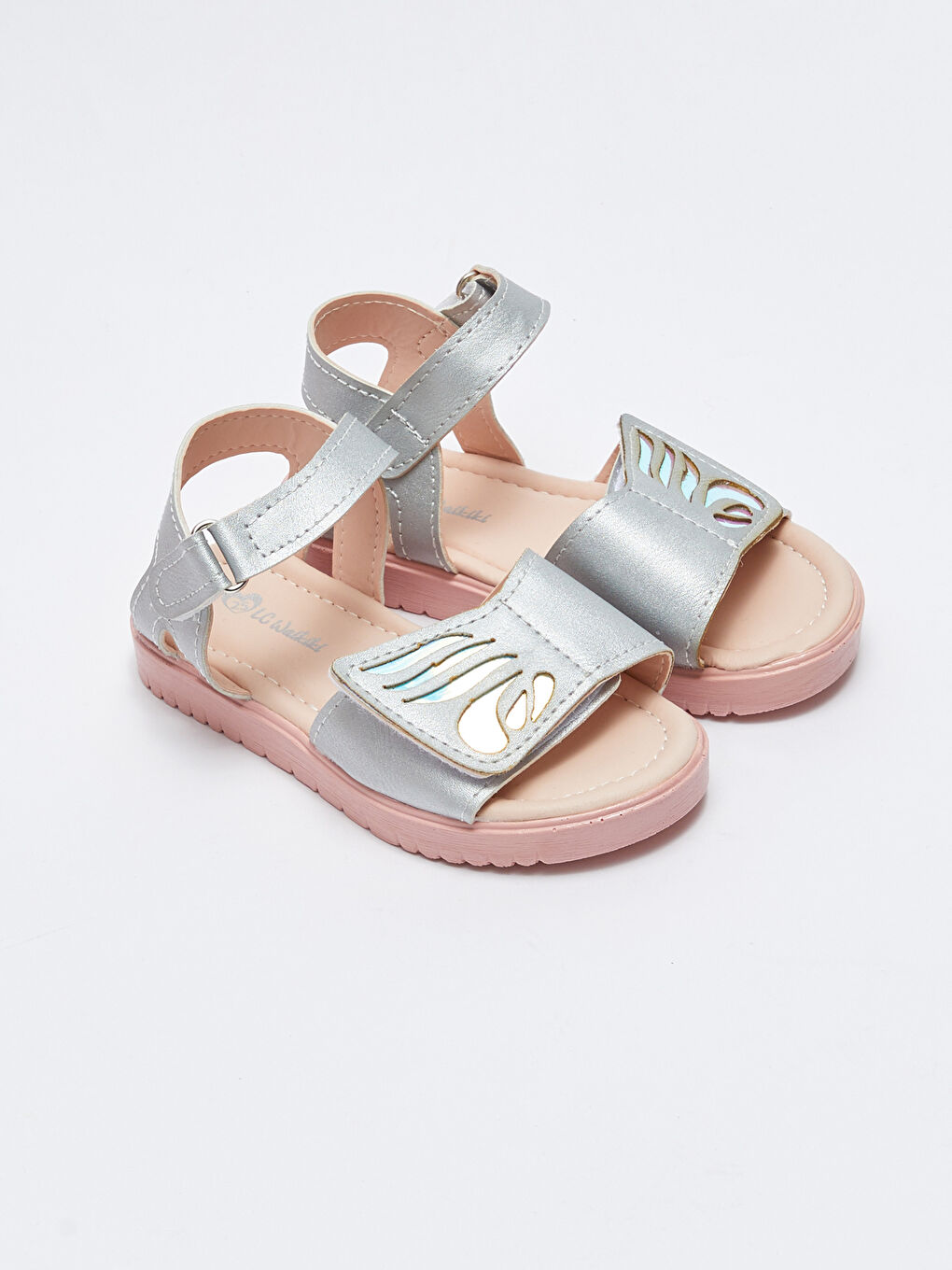 ჰოლოგრამის ნაბეჭდი ჰუკი და ლუპი დახურვით გოგონას სანდლები