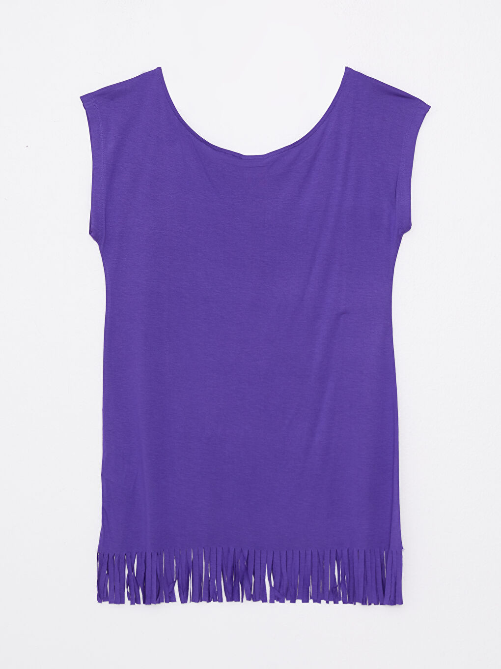 Mor Bisiklet Yaka Baskılı Kısa Kollu Kadın Plaj Elbisesi-7