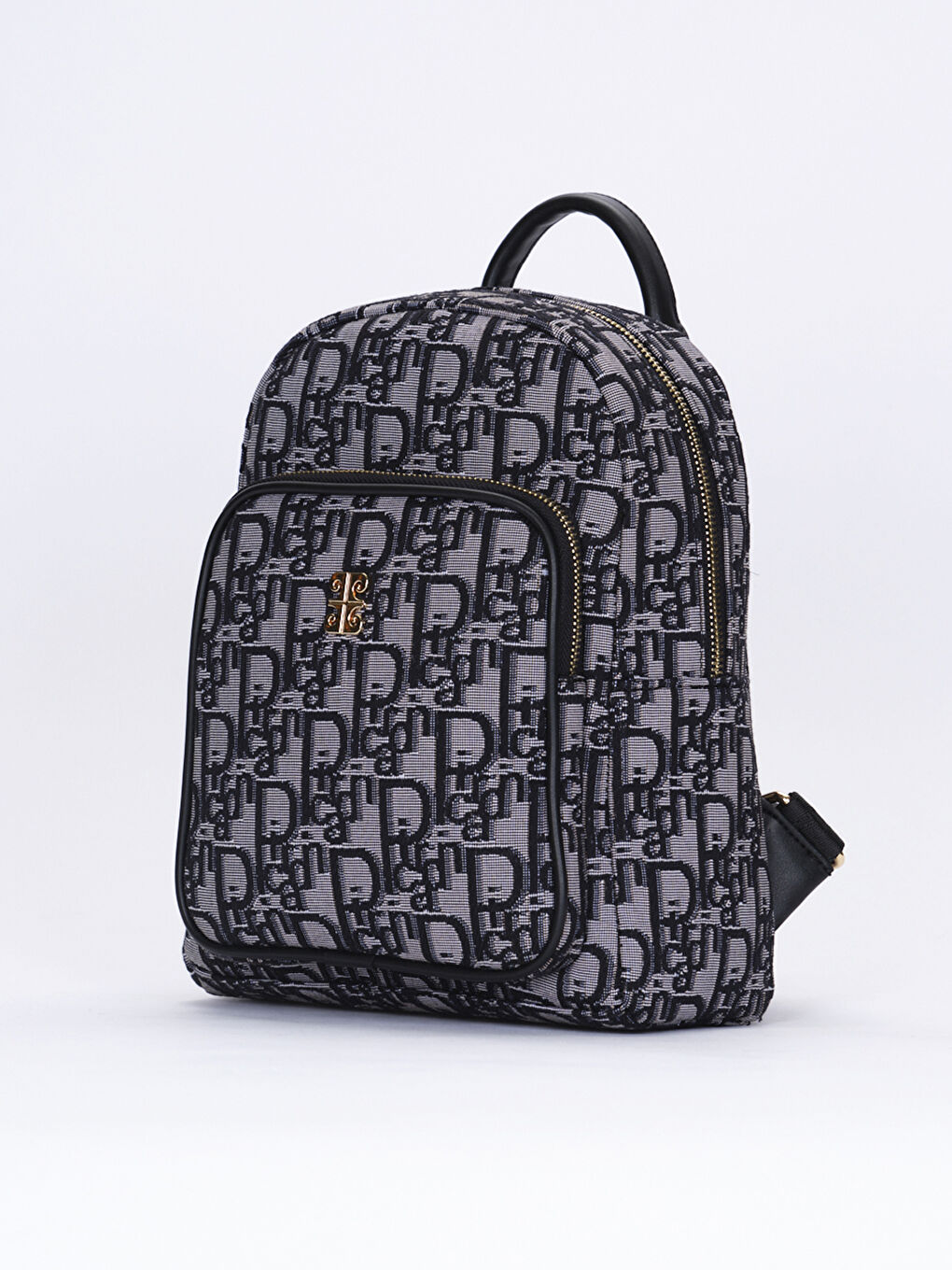 Siyah Desenli Kadın Sırt Çantası-2