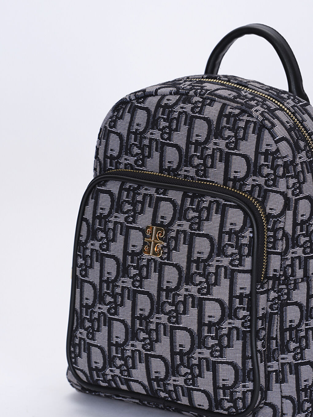 Siyah Desenli Kadın Sırt Çantası-3