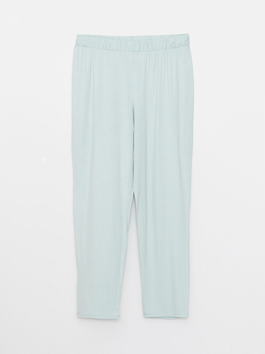 Turkuaz Bisiklet Yaka Düz Uzun Kollu Kadın Pijama Takımı-8