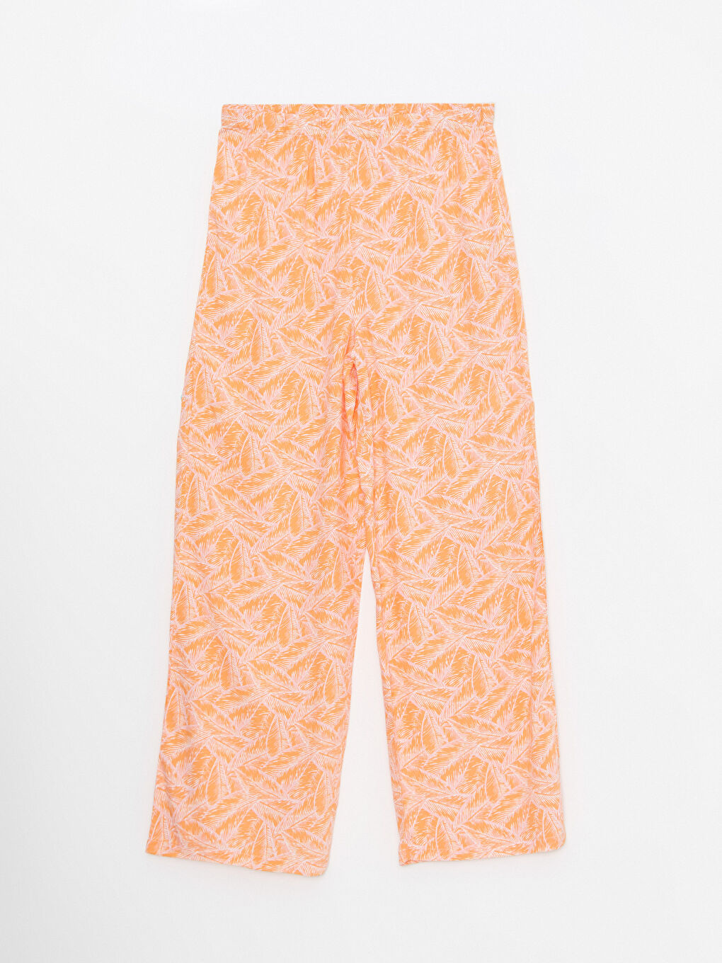 Turuncu Halter Yaka Desenli Askılı Viskon Kadın Pijama Takımı-7