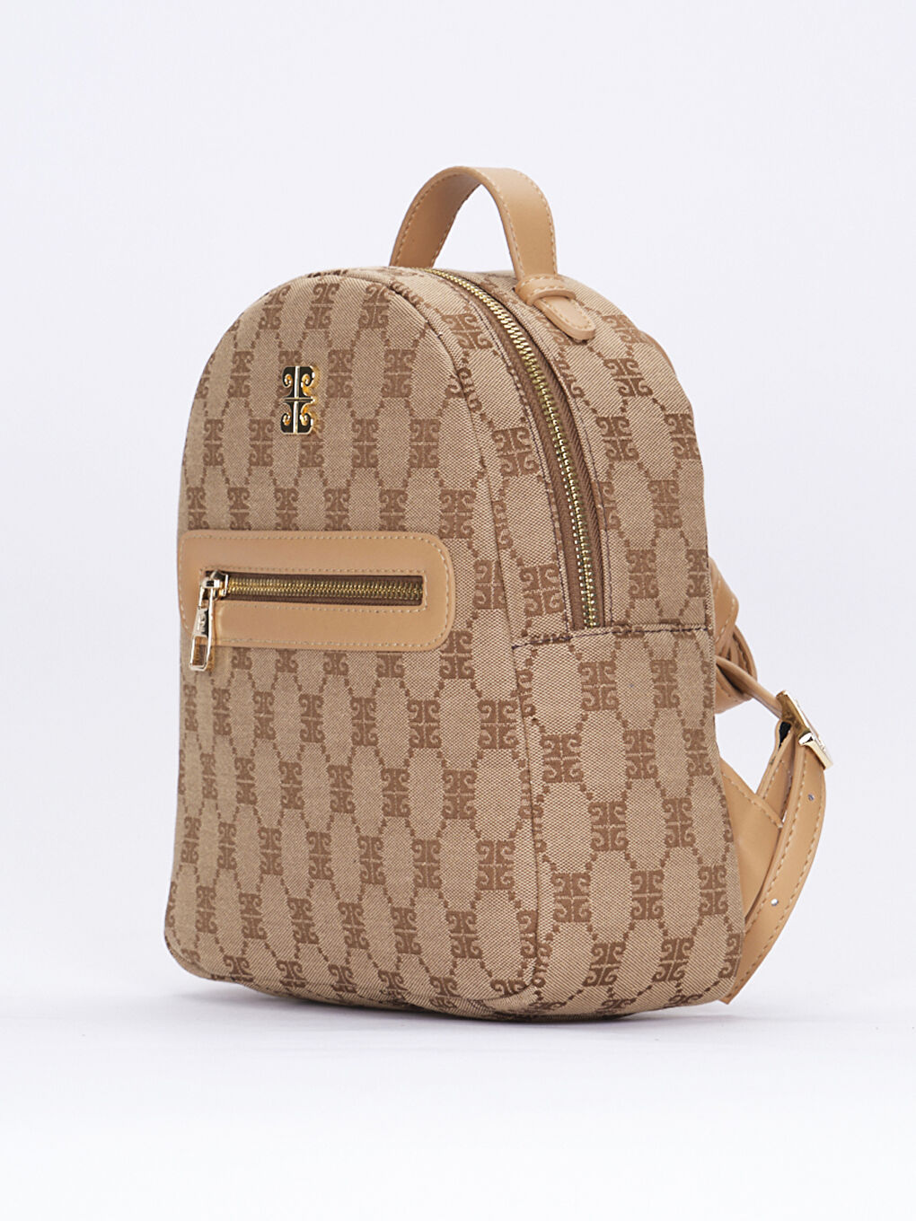 Kahverengi Desenli Kadın Sırt Çantası-2