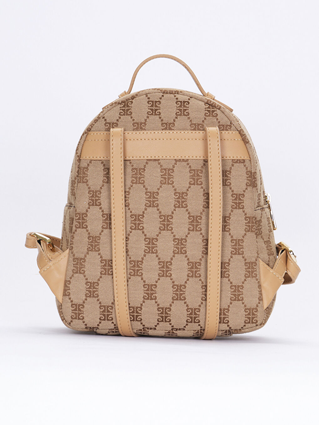 Kahverengi Desenli Kadın Sırt Çantası-4