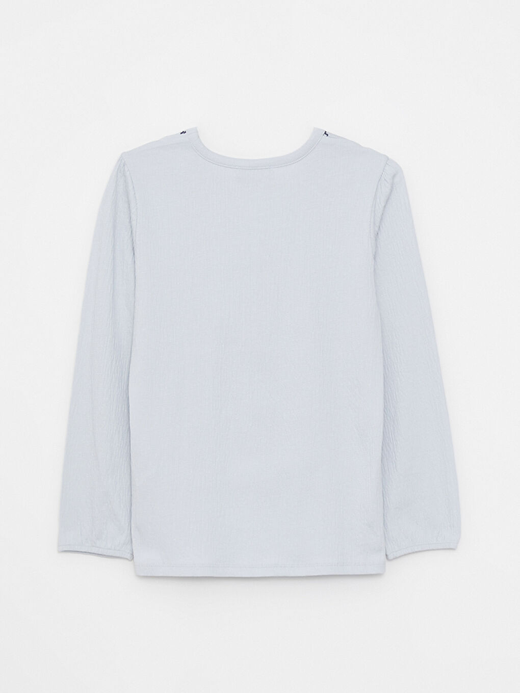 Crew Neck Embroidered Long Sleeve Women's T-Shirt-6