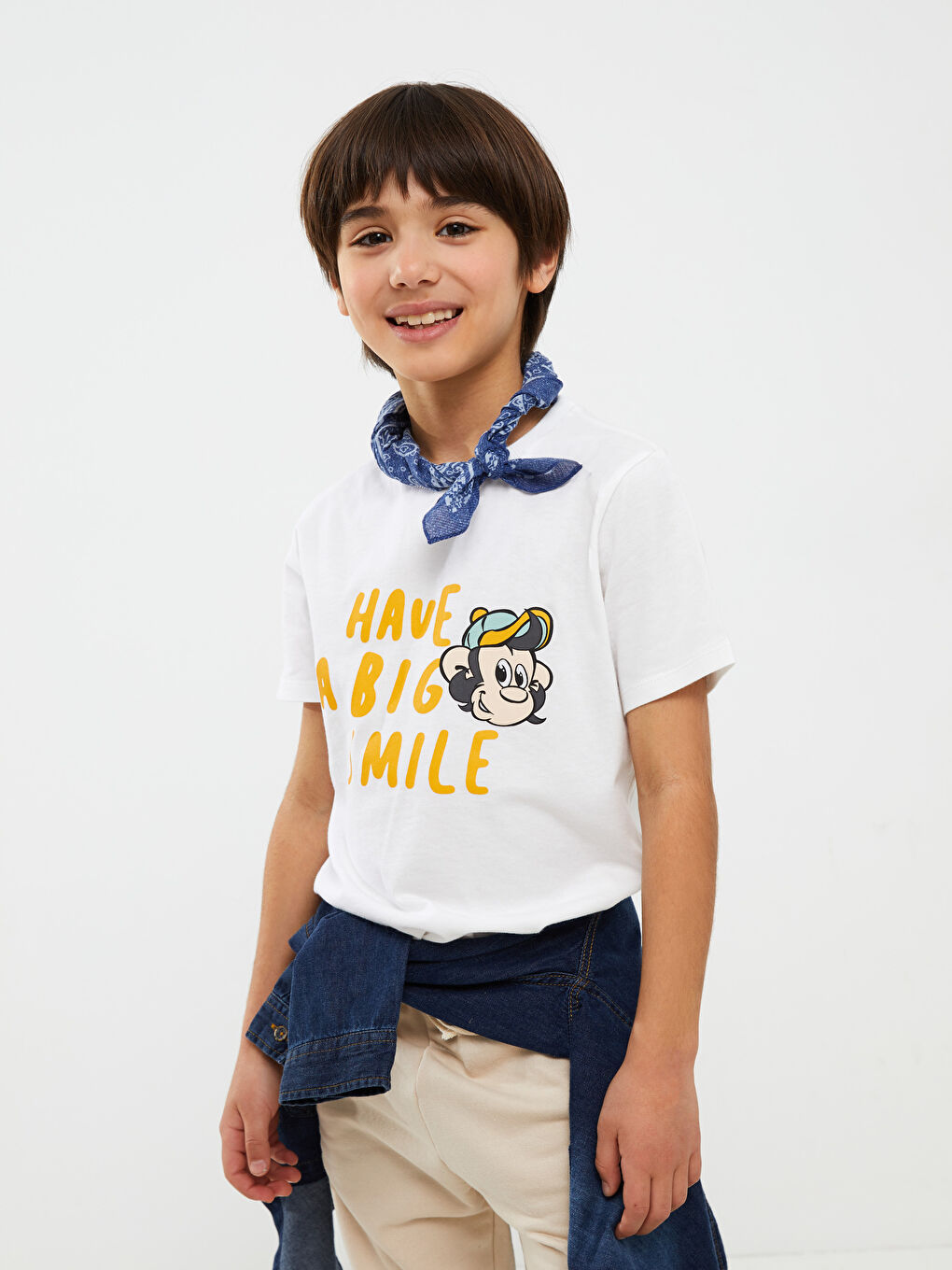 Beyaz Gülen Gözleri Fark Et Projesi - Pamuklu Çocuk Tişört-2