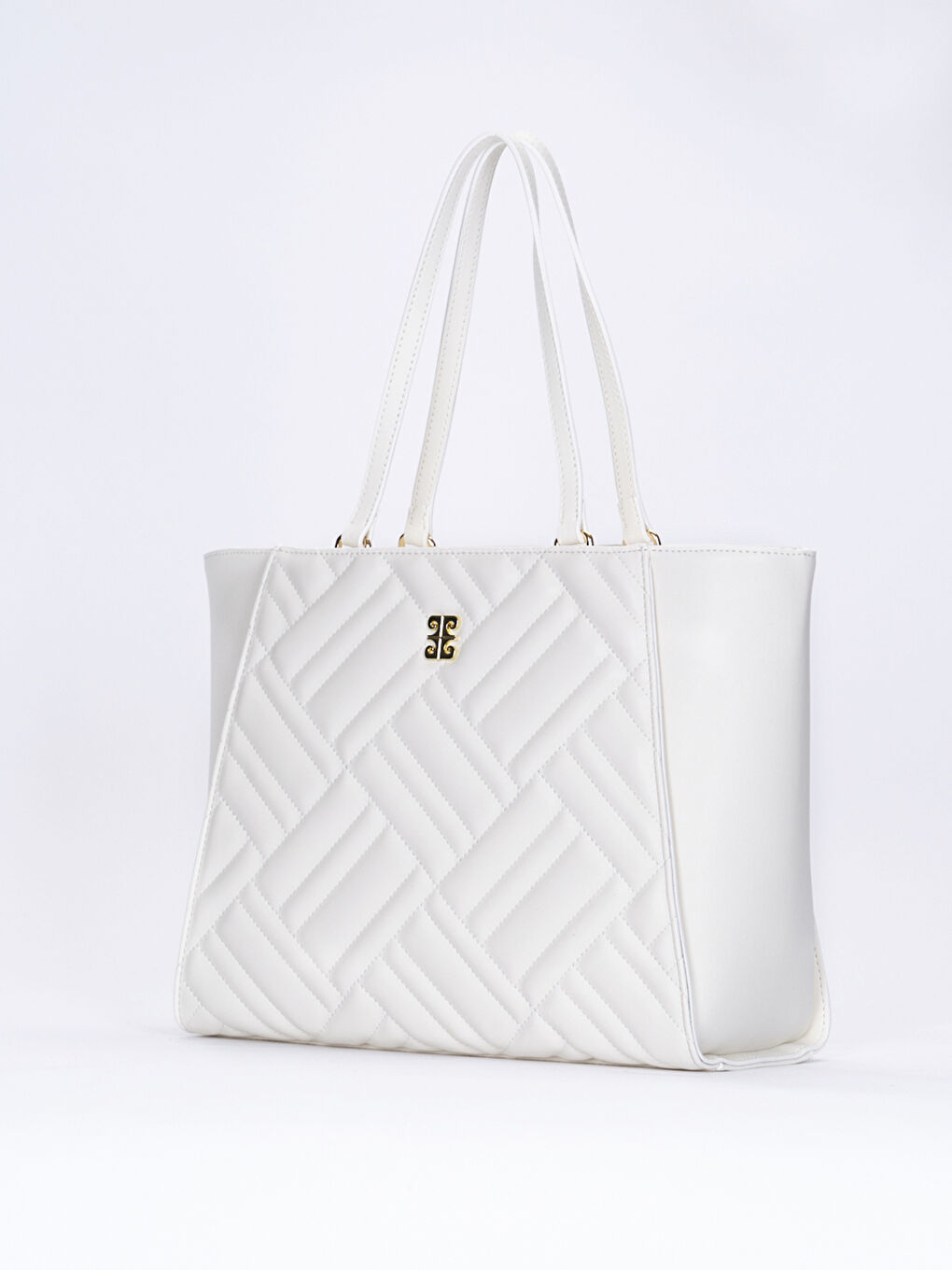 Beyaz Desenli Kadın Omuz Çantası-2