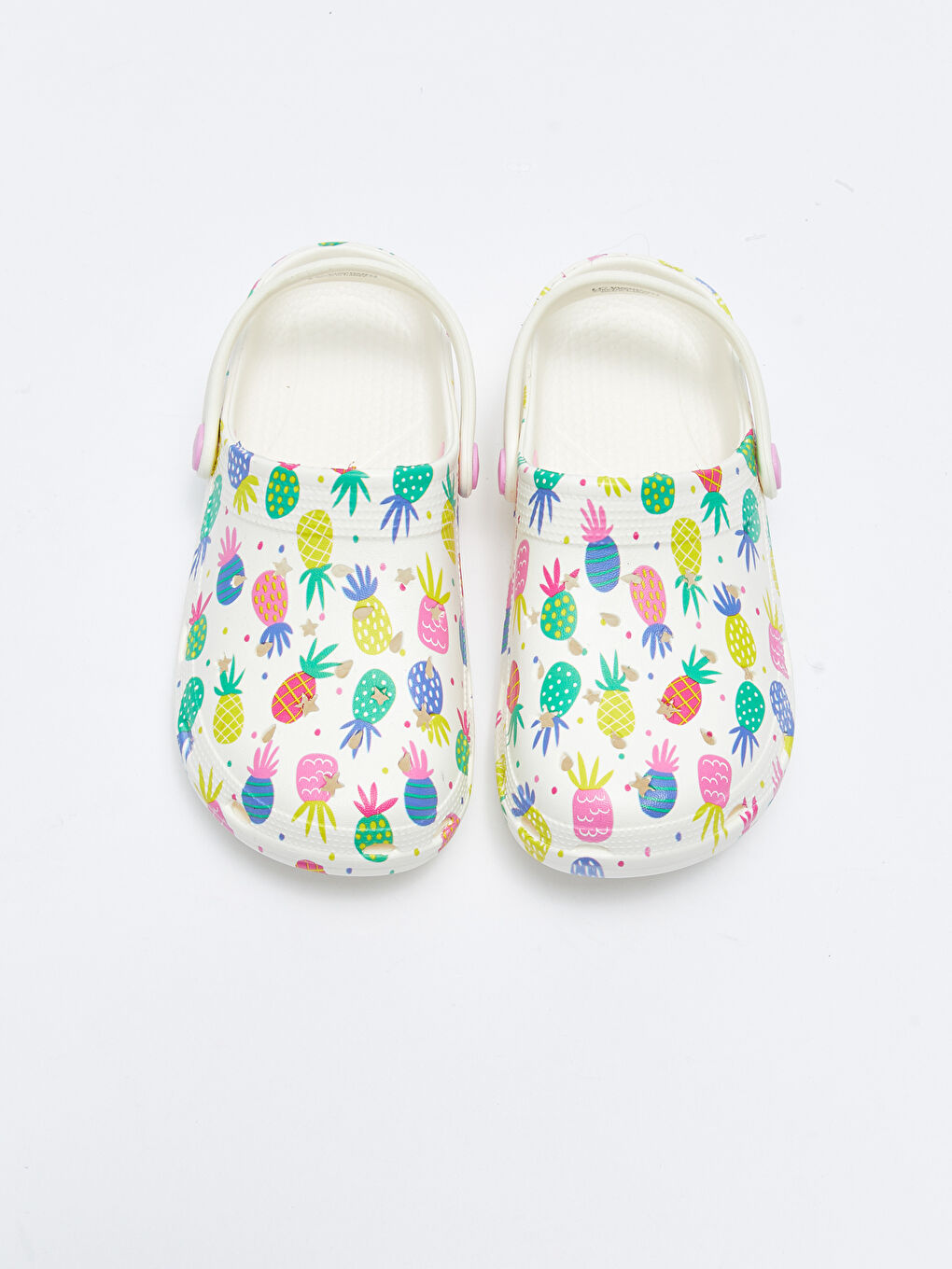 صنادل شاطئ للبنات بطبعة أناناس-2