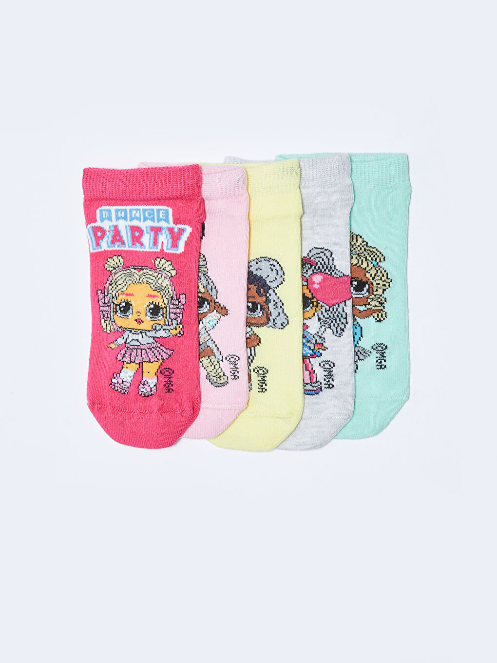 LOL Surprise OMG Licensed Girl's Booties Socks 5 Pack-1