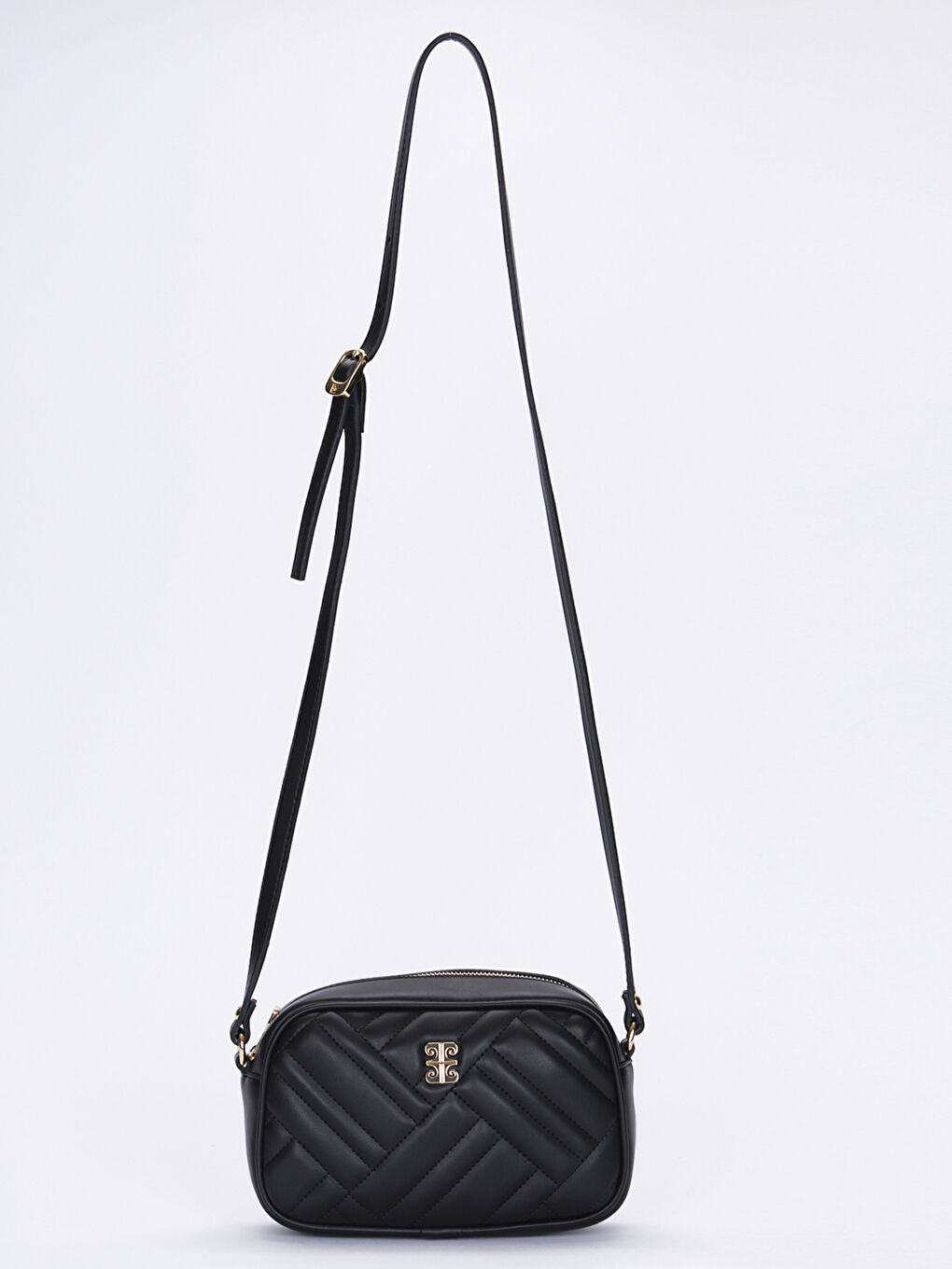 Siyah Desenli Kadın Çapraz Çanta-1