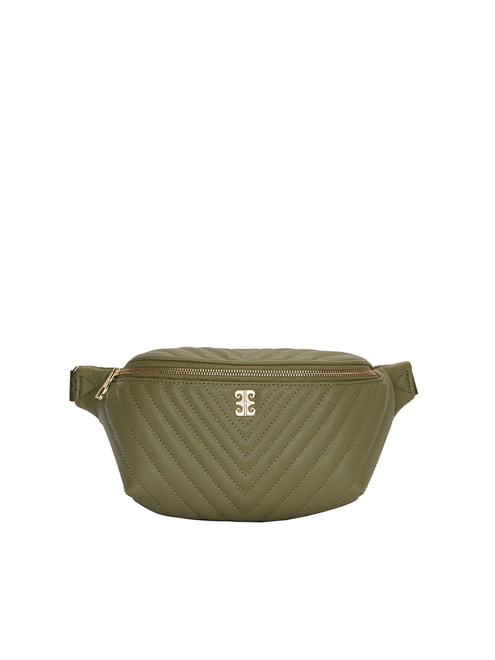 Yeşil Deri Görünümlü Kadın Bel Çantası-1