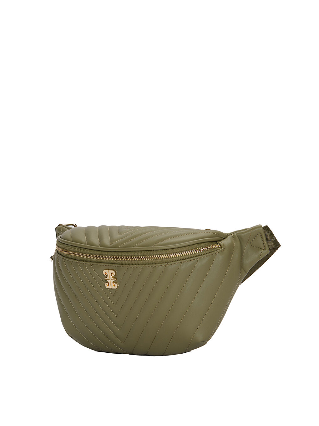 Yeşil Deri Görünümlü Kadın Bel Çantası-2