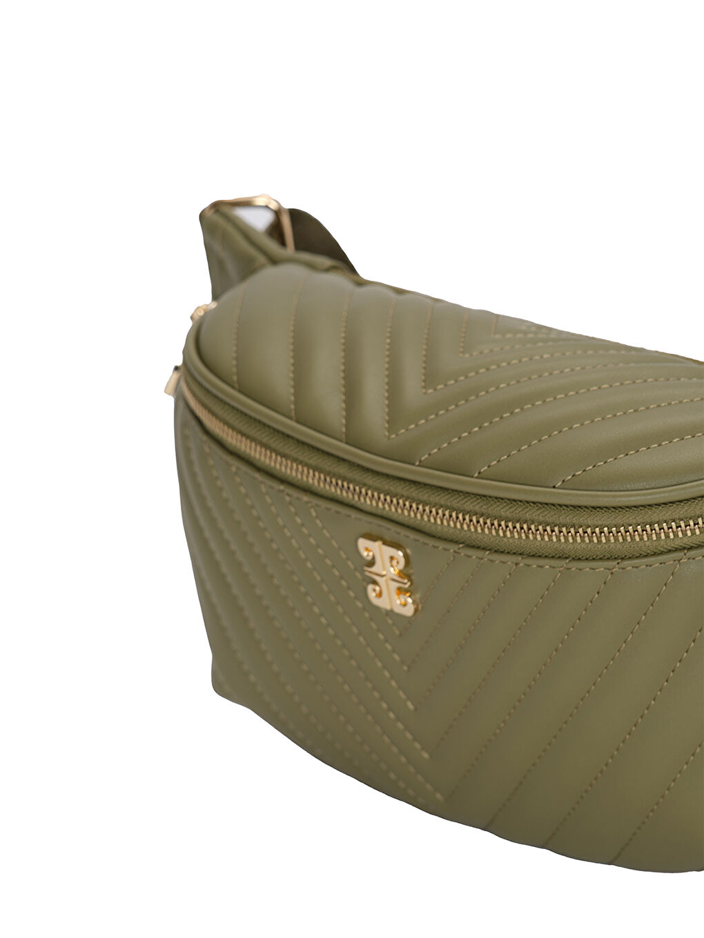 Yeşil Deri Görünümlü Kadın Bel Çantası-3