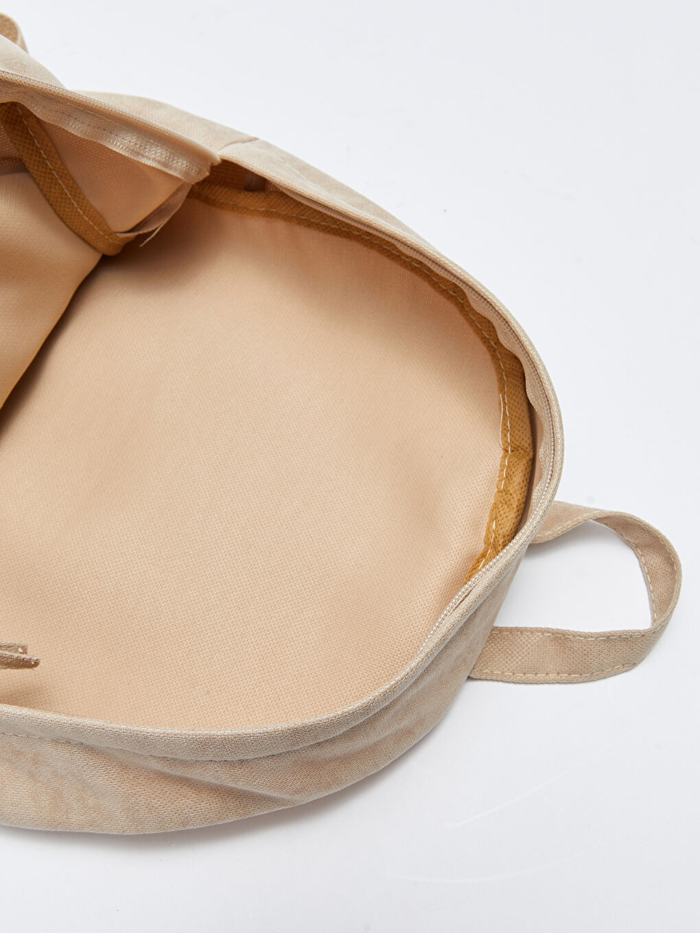 Bej Kadın Düz Sırt Çantası-5