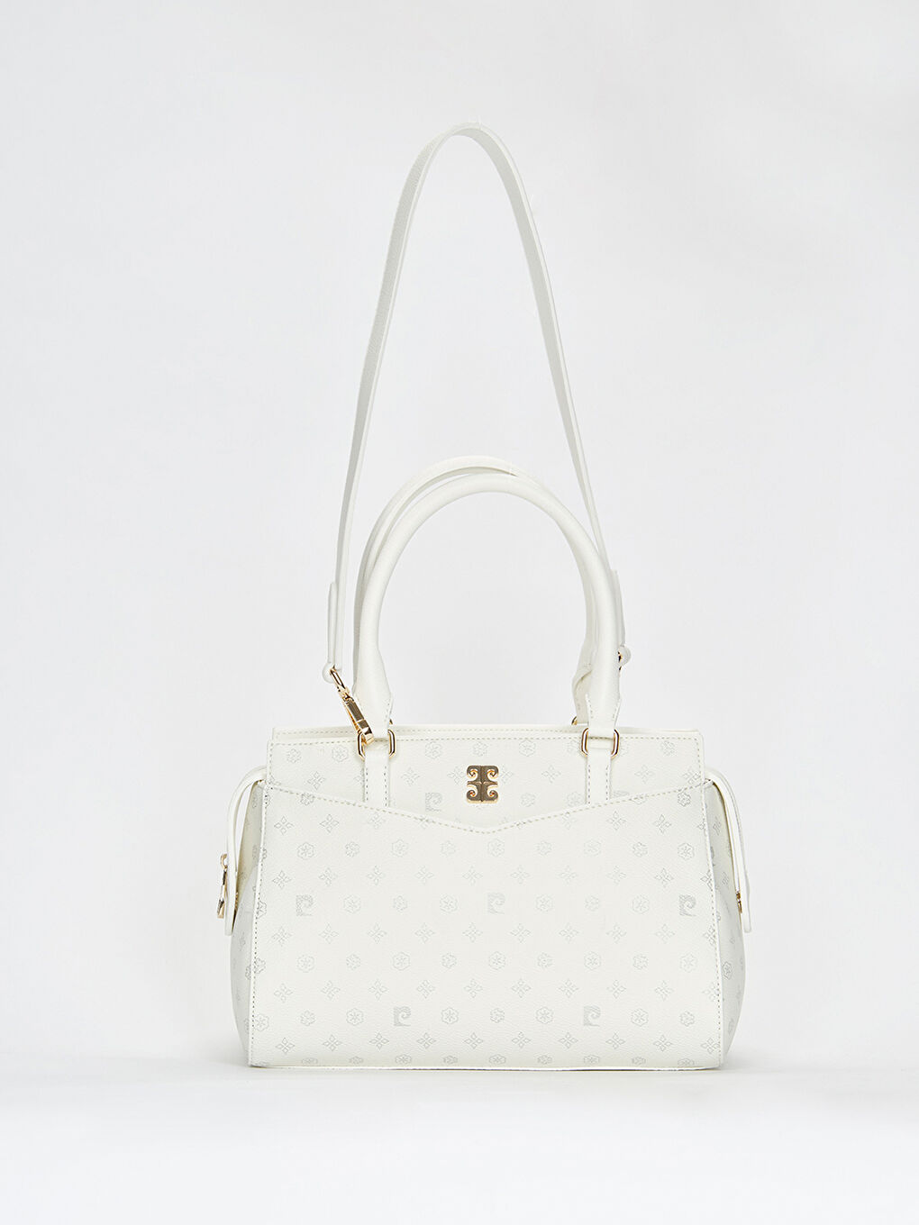 Beyaz Deri Görünümlü Kadın Kol Çantası-1