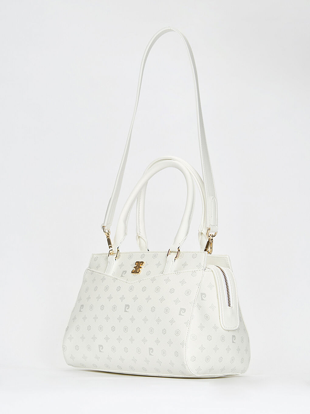 Beyaz Deri Görünümlü Kadın Kol Çantası-2