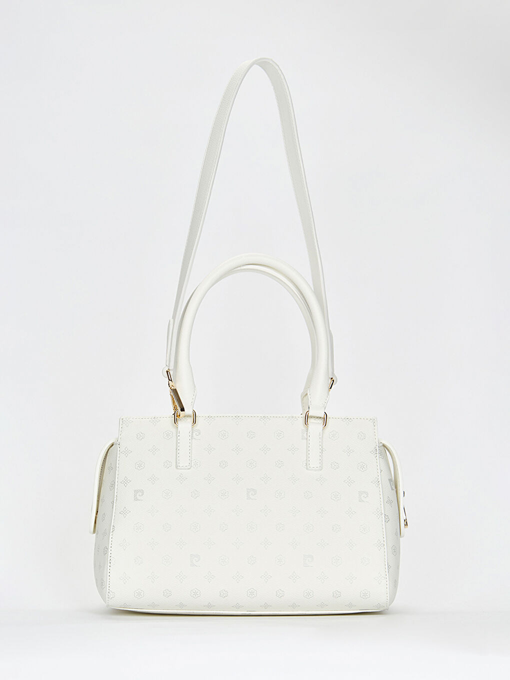 Beyaz Deri Görünümlü Kadın Kol Çantası-5