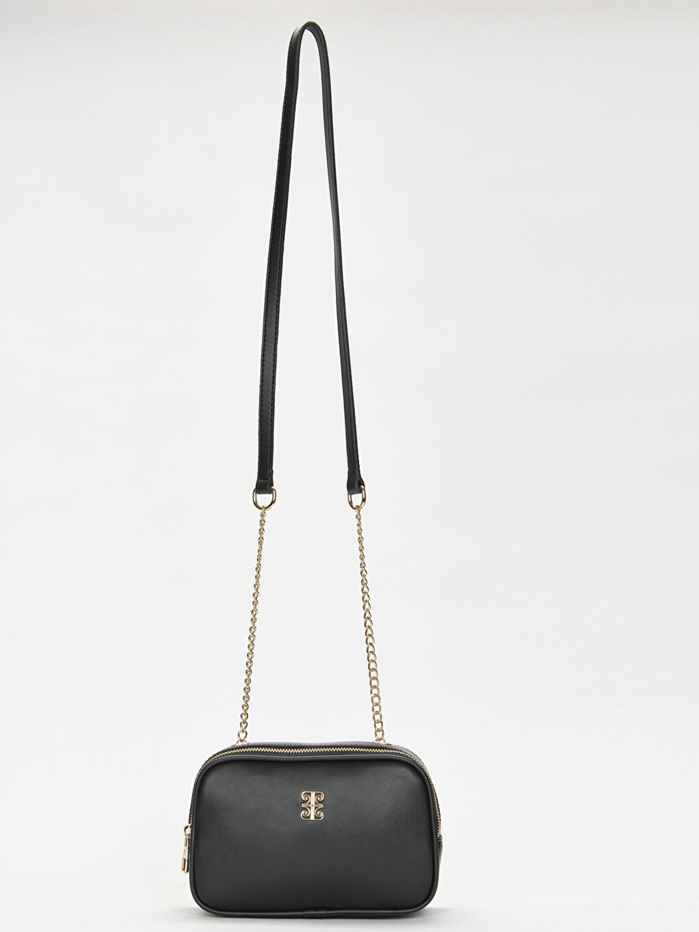 Siyah Zincir Askı Detaylı Kadın Çapraz Çanta-1