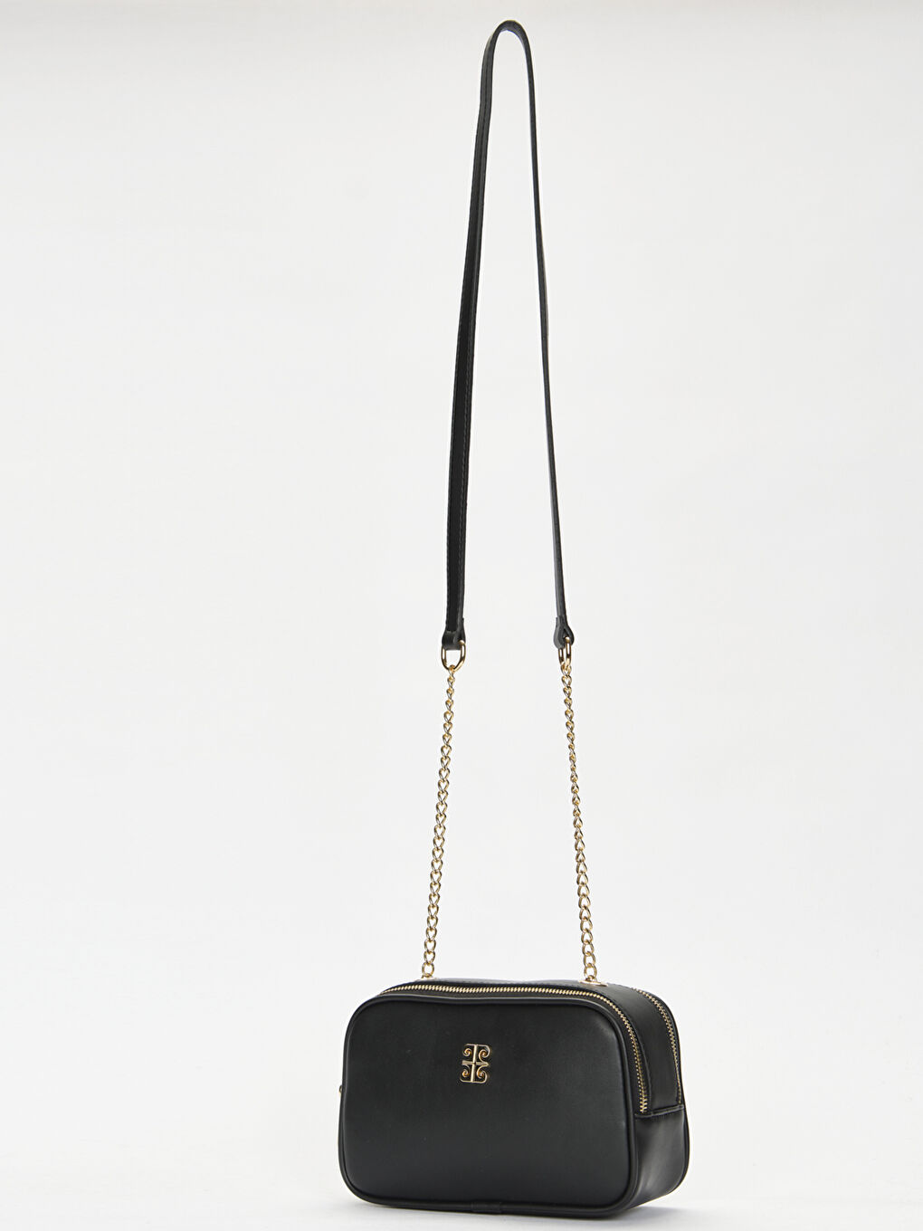 Siyah Zincir Askı Detaylı Kadın Çapraz Çanta-2