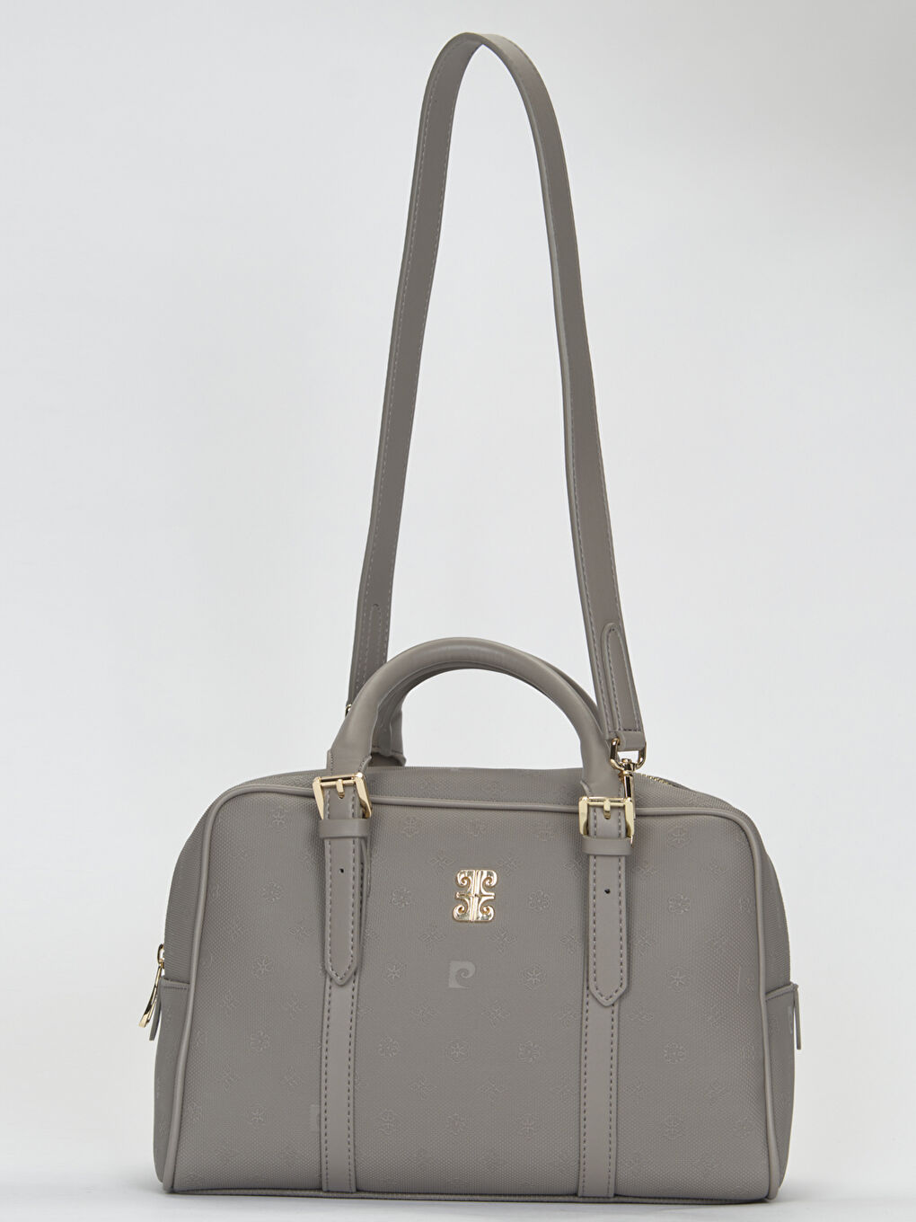 Bej Deri Görünümlü Uzun Askılı Kadın Kol Çantası-1