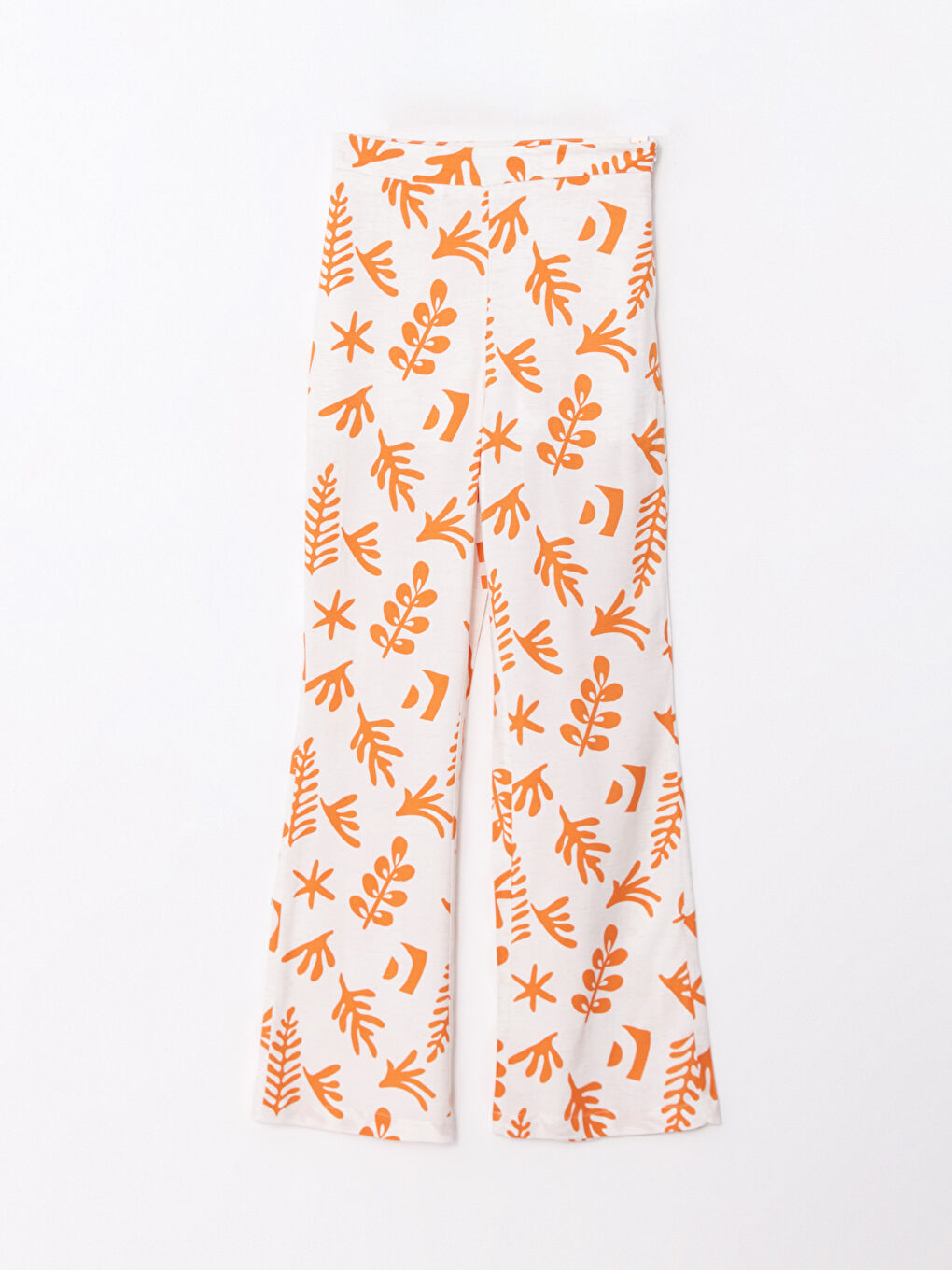 بنطلون نسائي منقوش بخصر مطاطي-5