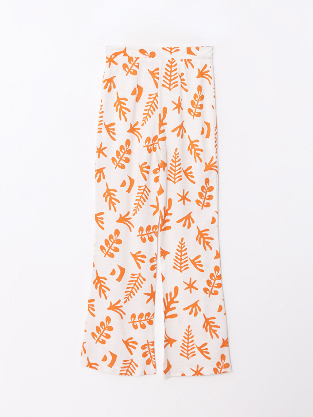 بنطلون نسائي منقوش بخصر مطاطي-6