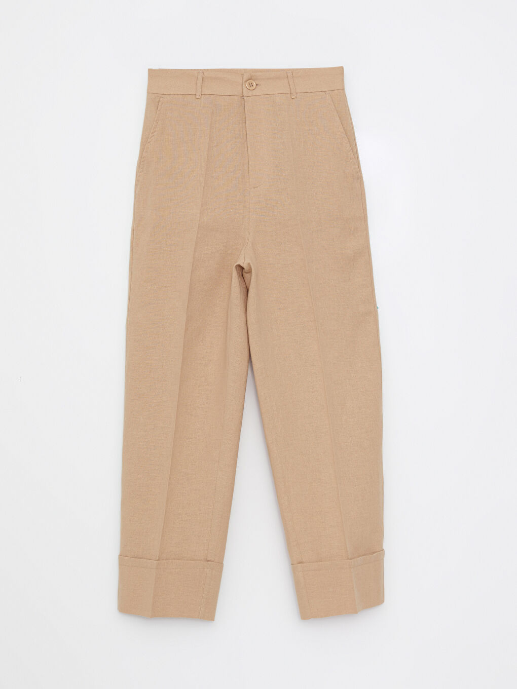 Pantaloni Standard Fit Regular cu Detalii la Buzunar pentru Femei-5