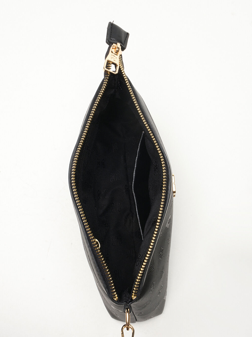 Siyah Deri Görünümlü Kadın Portföy Çanta-3