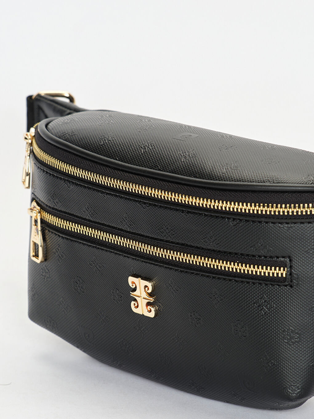 Siyah Desenli Kadın Bel Çantası-3