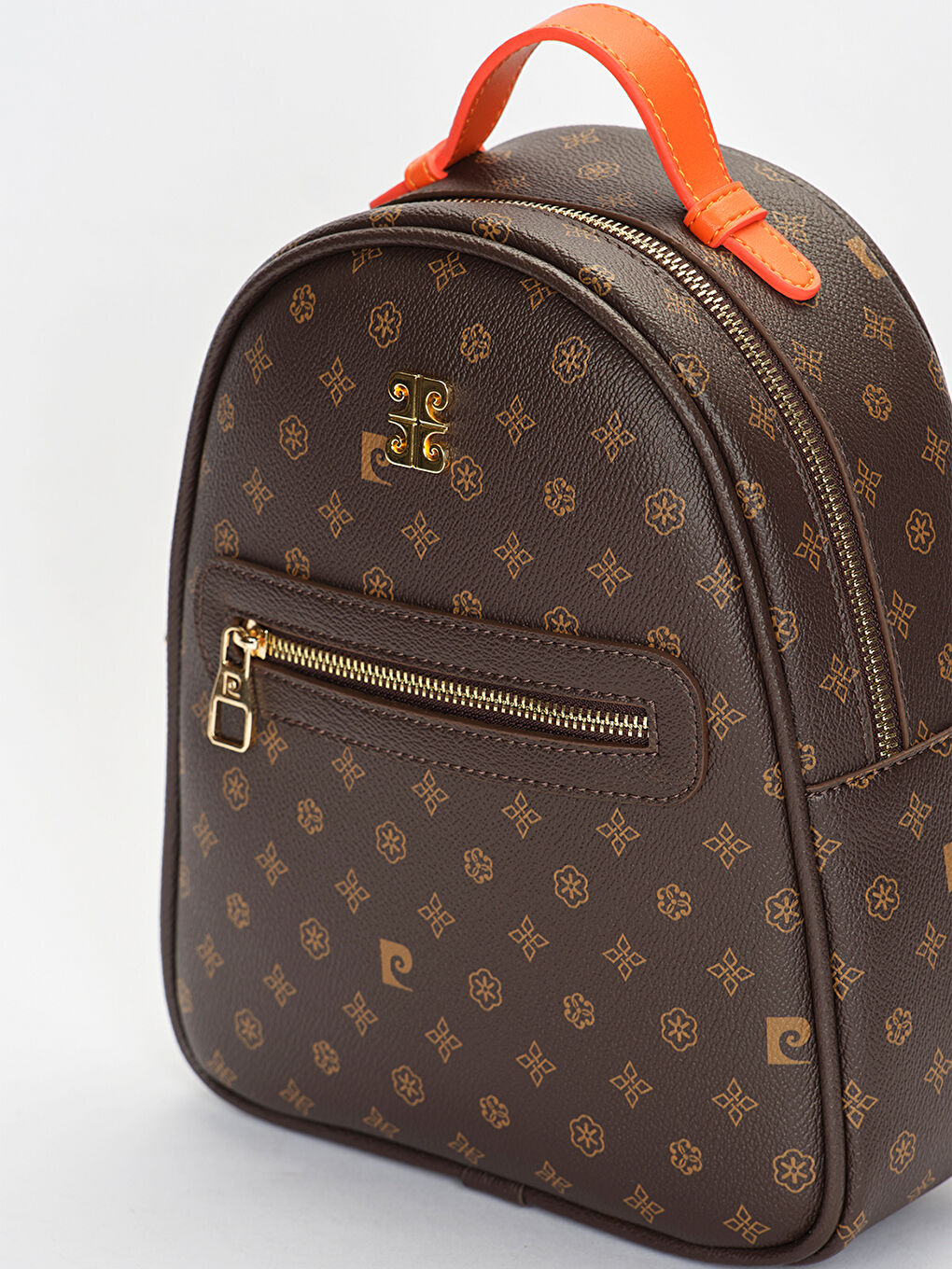 Kahverengi Logolu Kadın Sırt Çantası-3