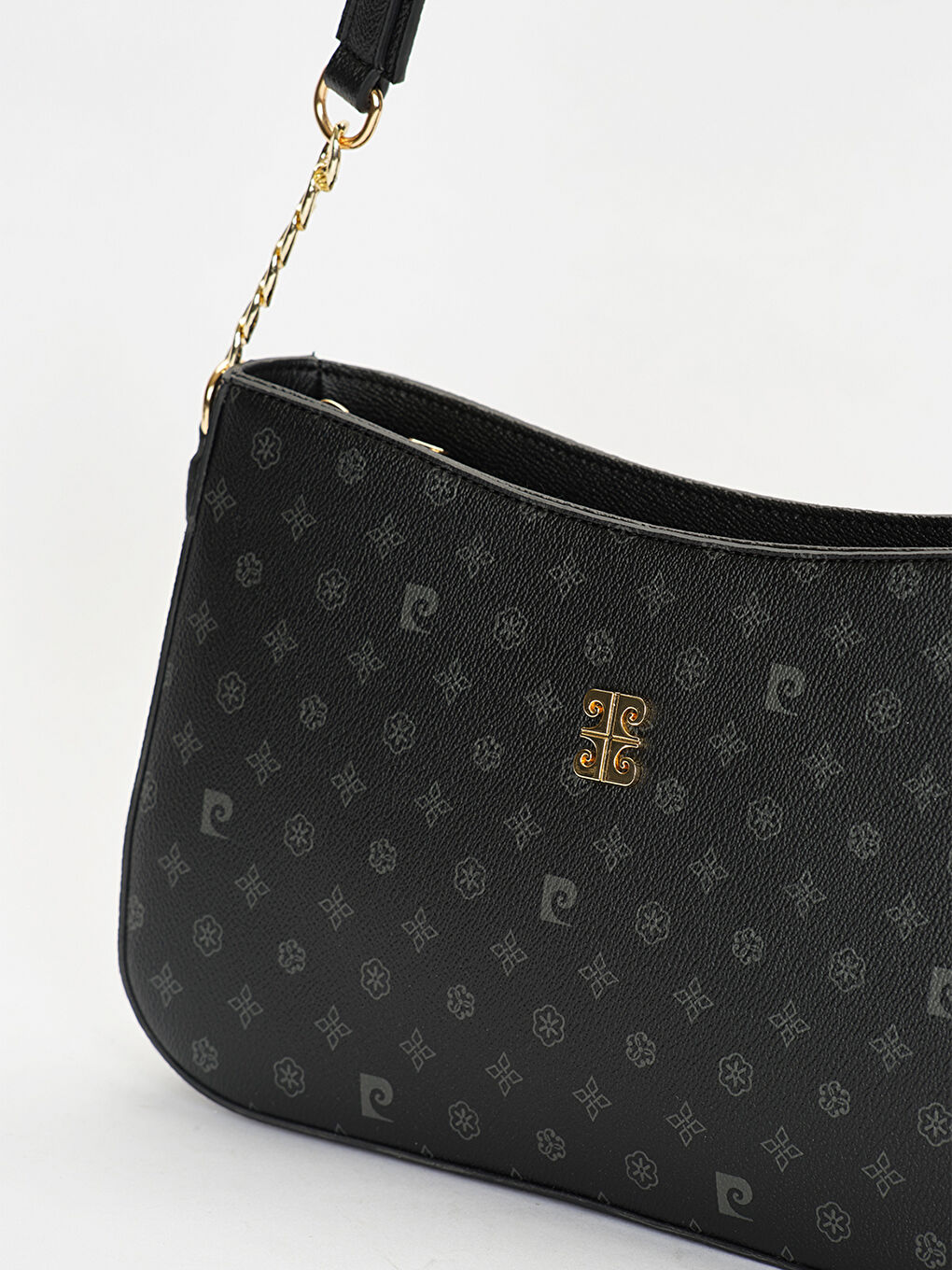 Siyah Zincir Askı Detaylı Kadın Omuz Çantası-3