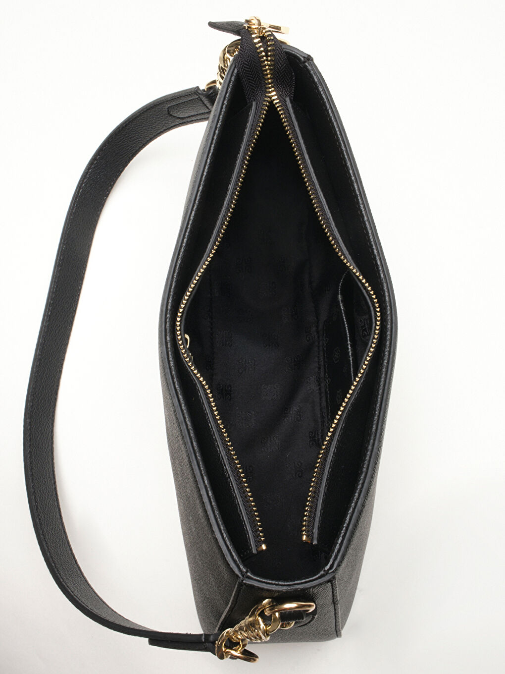 Siyah Zincir Askı Detaylı Kadın Omuz Çantası-4