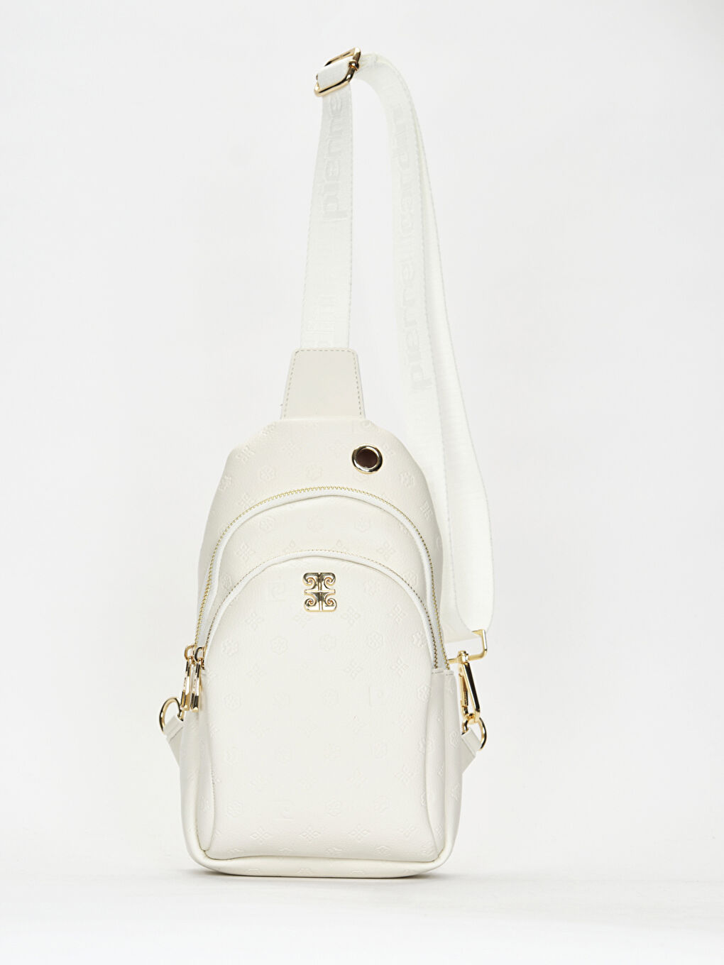 Beyaz Desenli Kadın Çapraz Çanta-1