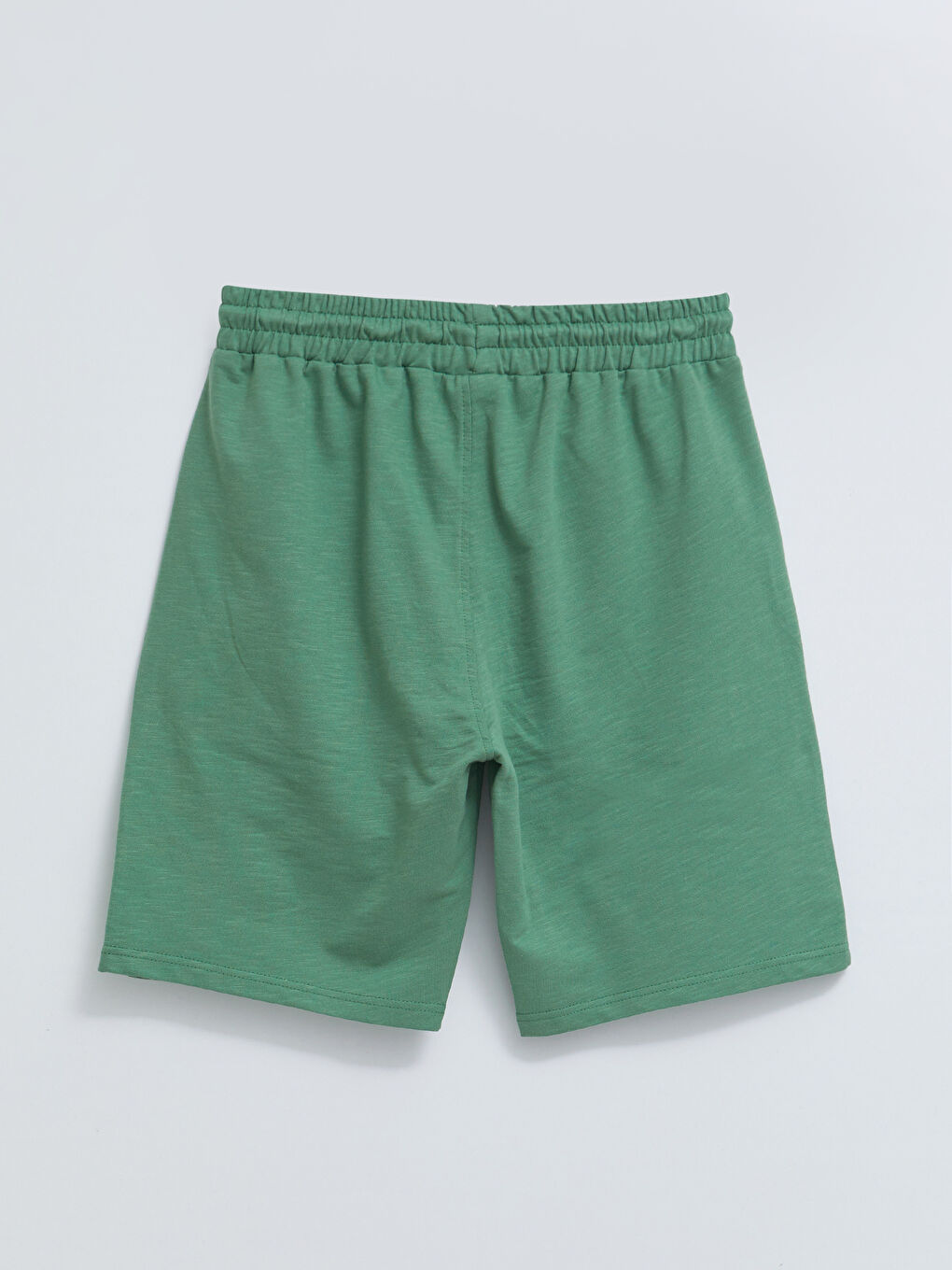 Yeşil Standart Kalıp Örme Erkek Şort-5