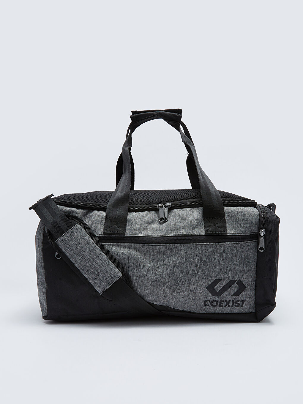 Gri Baskılı Erkek Spor Çantası