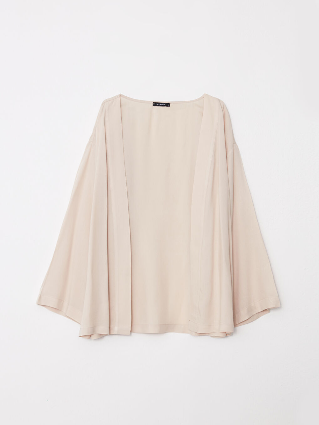 Large Size Shawl Collar Plain Viscose Women's Kimono -S2K895Z8-G1Y