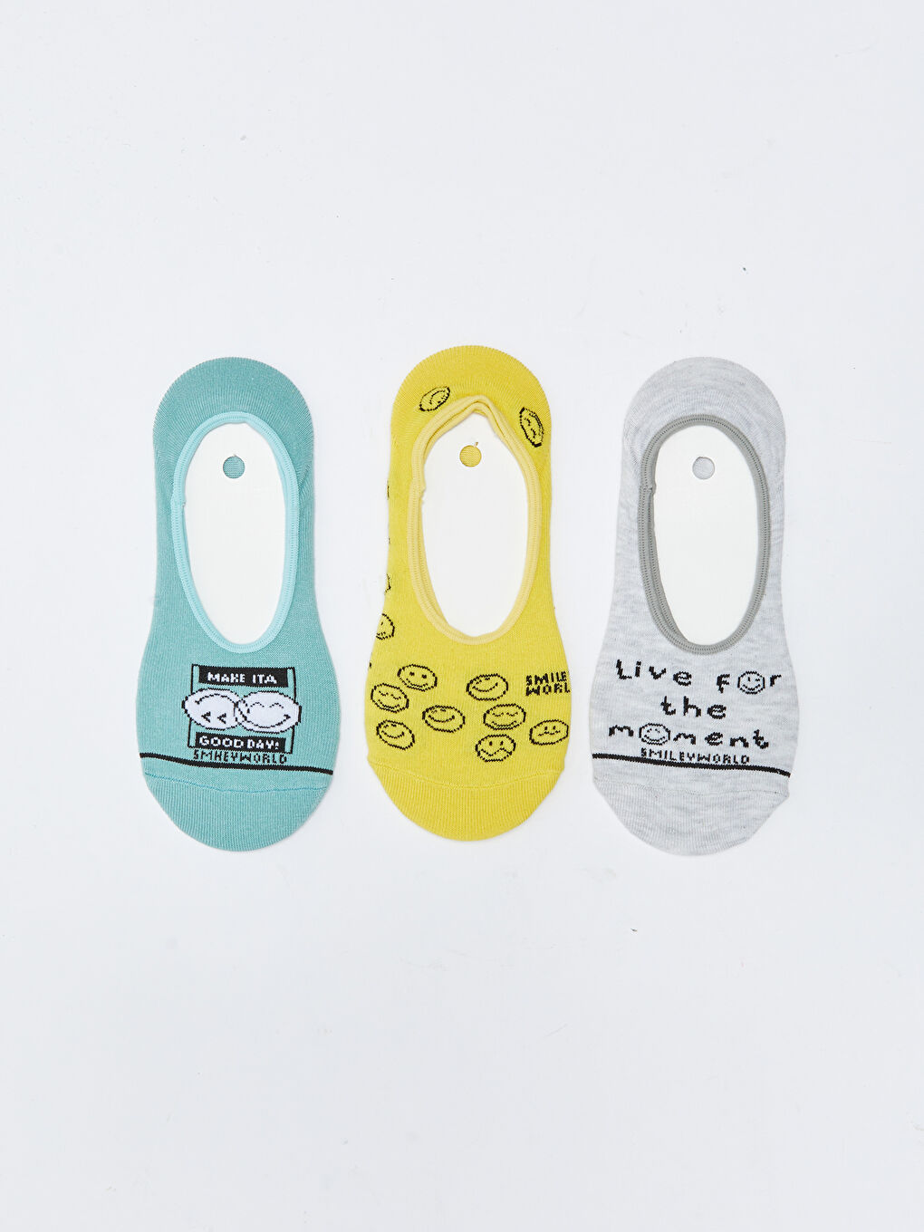LCW DREAM SmileyWorld Bedruckte Ballettsocken für Damen 3er-Pack -S2K924Z8-J1R