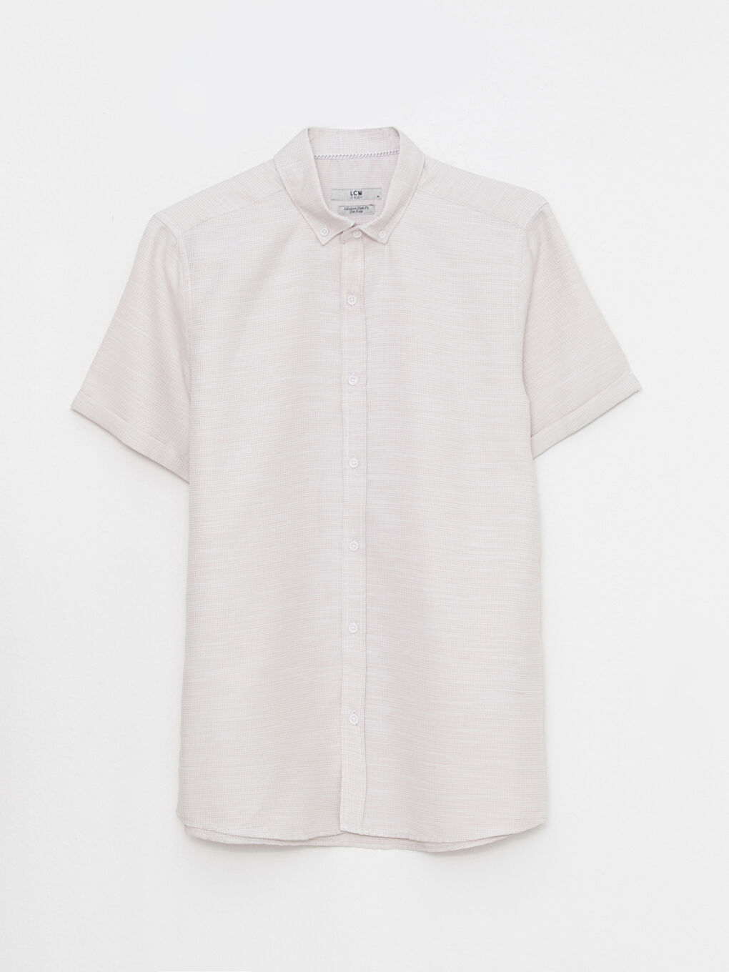 LCW Vision Schlankes Hemd mit Kurzarm aus Dobby-Gewebe für Herren -S2K926Z8-SHU