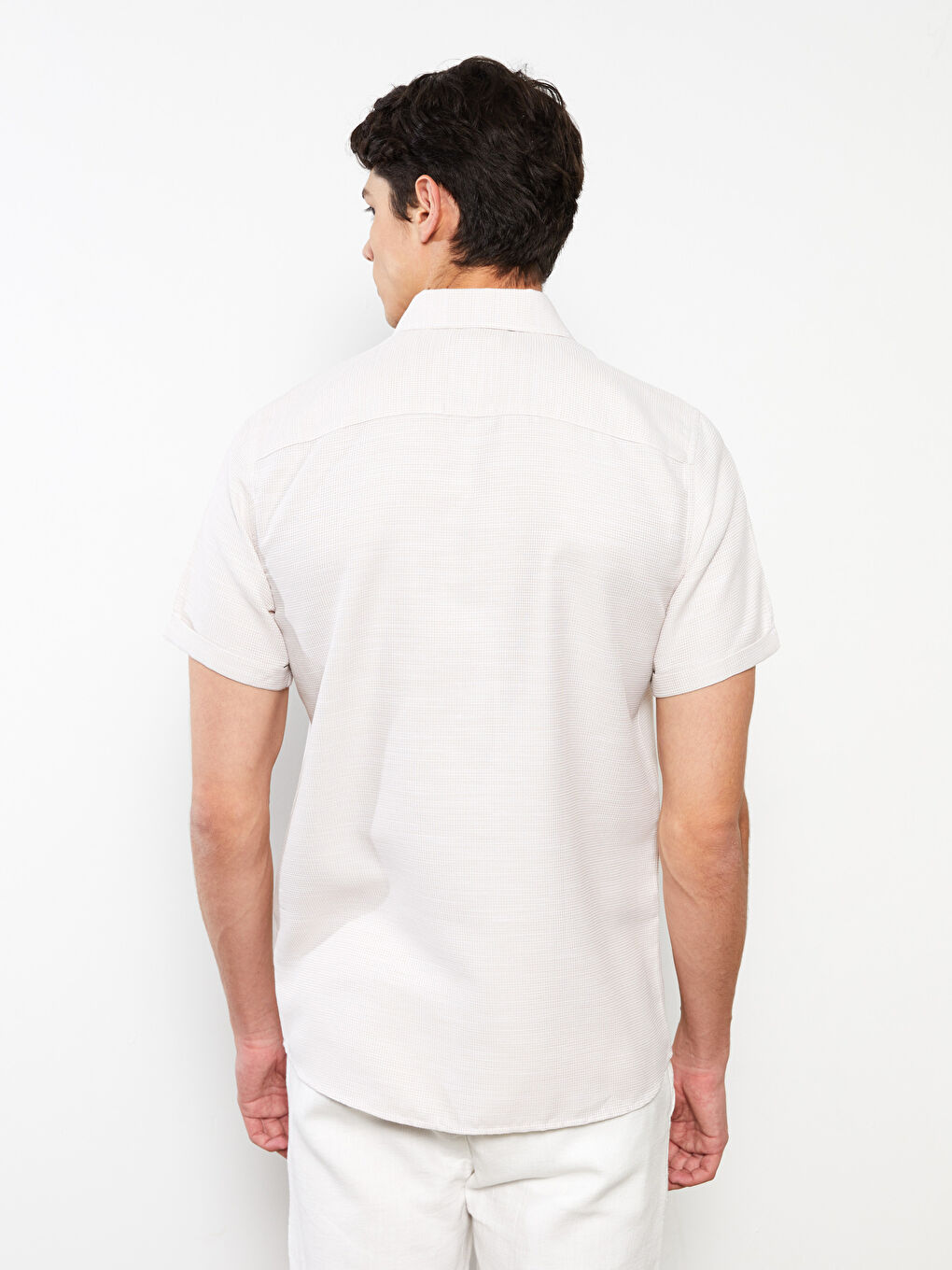 LCW Vision Schlankes Hemd mit Kurzarm aus Dobby-Gewebe für Herren -S2K926Z8-SHU