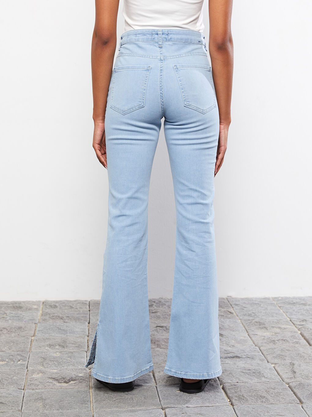 Blugi Evazați Marte cu Talie Înaltă pentru Femei-5